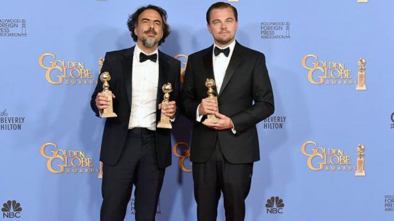 Alejandro González Iñárritu y Leonardo Di Caprio.