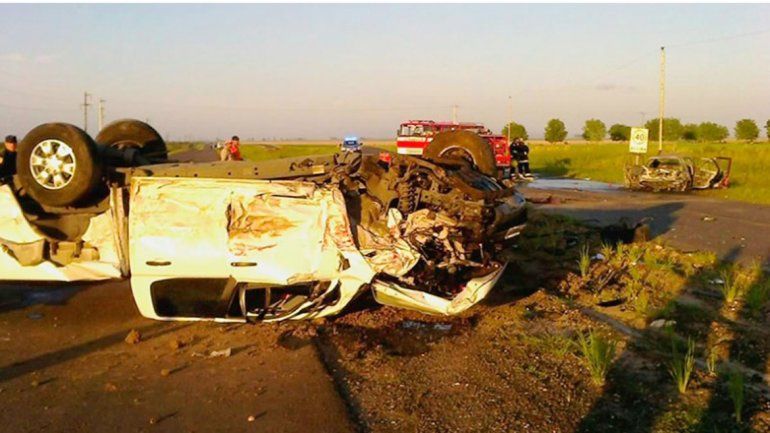 El estado en el que quedaron los vehículos que colisionaron en la Ruta 18