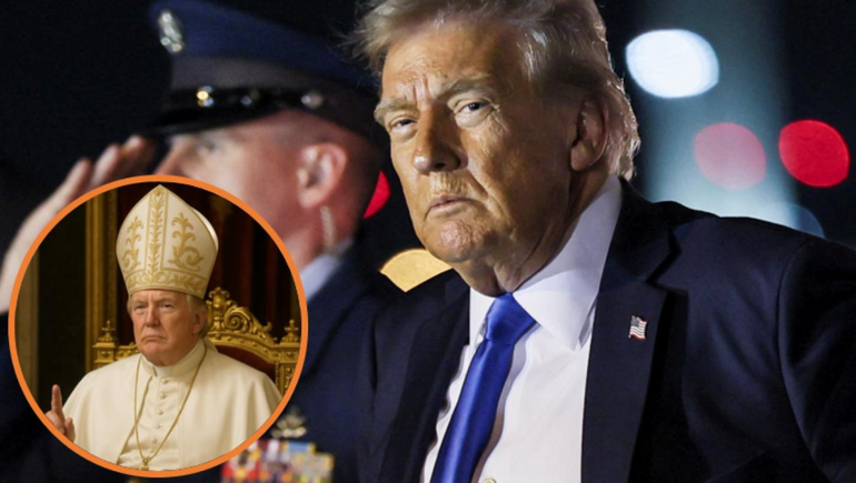Donald Trump publicó una polémica foto a horas del cónclave en el Vaticano