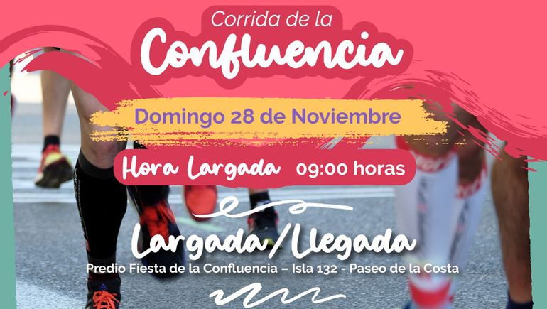 Con más de 2500 participantes este domingo se hará la Corrida de la Confluencia