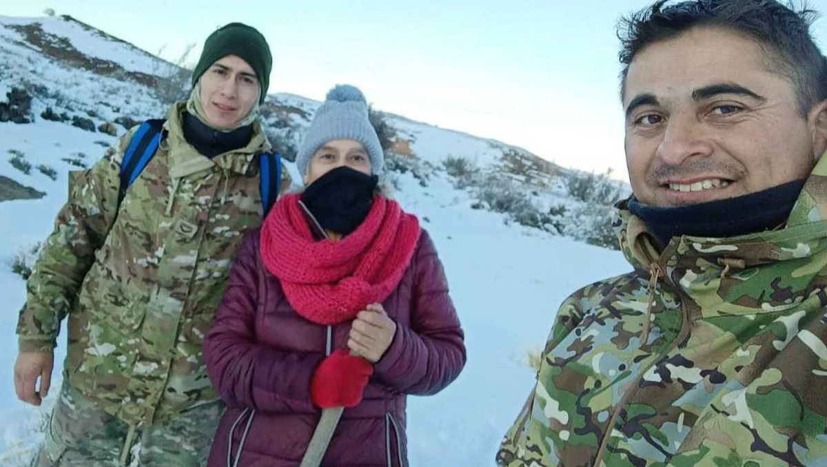 Blanca Aranda, rescatada de un temporal en 2024 en Chubut gracias a un aviso del programa El Mensajero.