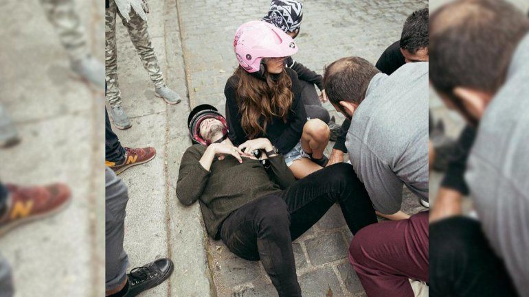 Video: Tini Stoessel y Sebastián Yatra tuvieron un accidente mientras grababan un clip