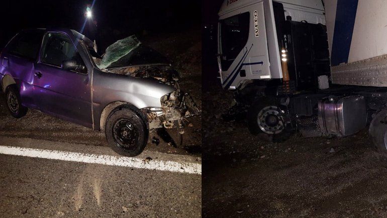 Murió un hombre en un choque entre un auto y un camión