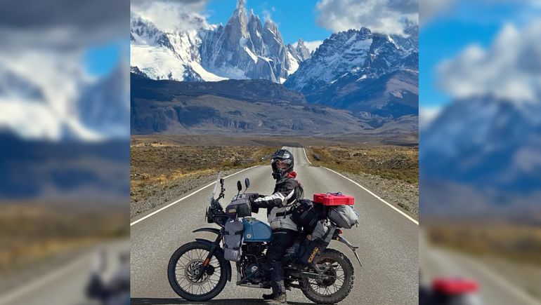 Gastón se crió entre las montañas de Neuquén y ahora desafía Sudamérica con su moto