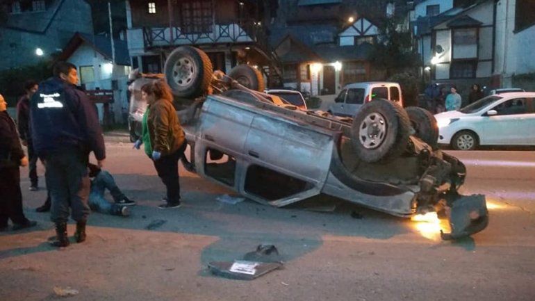 Borracho perdió el control y terminó volcando en su 4x4