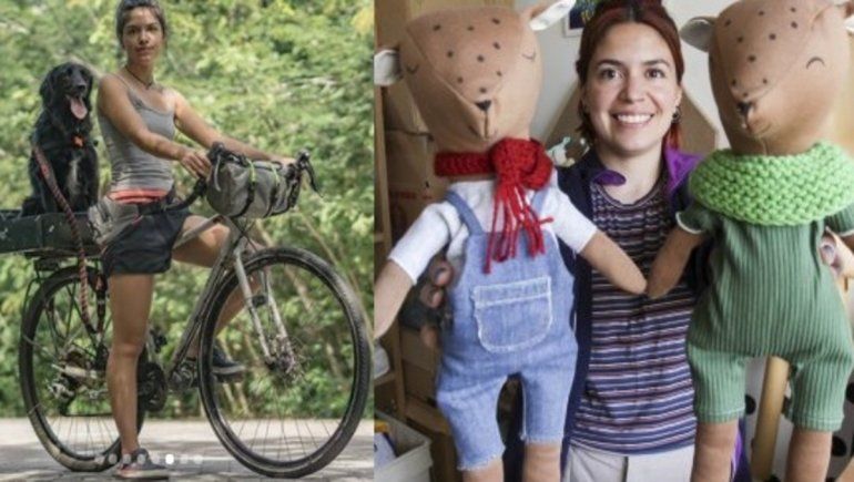 Recorrió América en bici con su perra y se reinventó haciendo juguetes didácticos