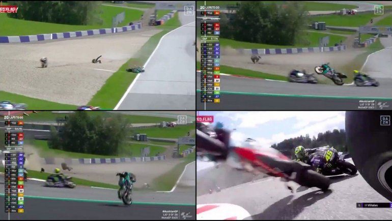 El espectacular accidente del Moto GP desde todos los ángulos