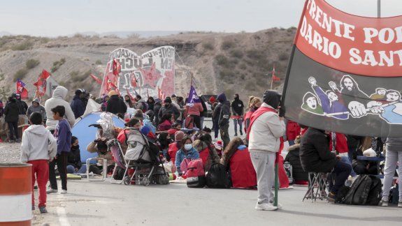 Los reclamos por trabajo se mudan a la Avenida Argentina