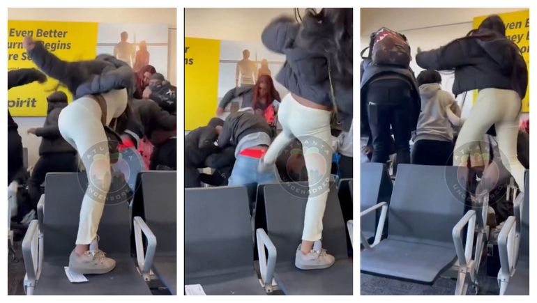 El caos se desató en la sala de espera cercana a la puerta de embarque de Spirit Airlines