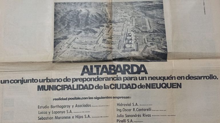 La publicidad del nuevo barrio que se levantaría en el desierto.