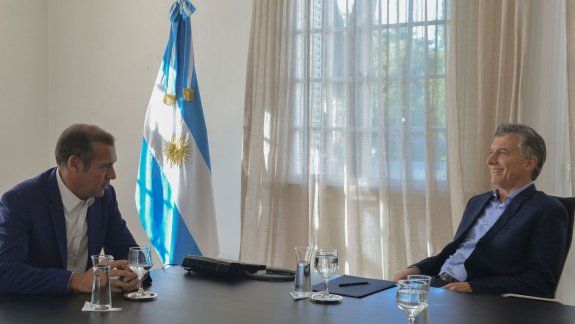 El gobernador y el Presidente, durante la reunión realizada en Olivos.