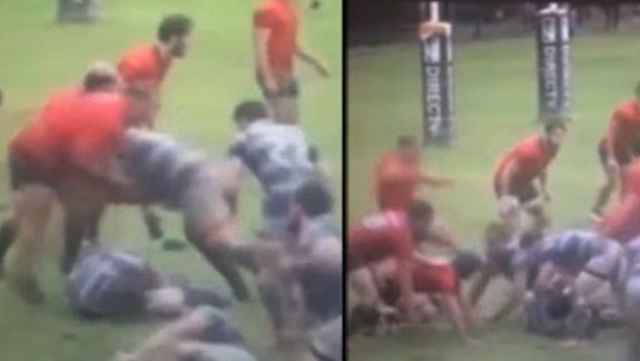 Repudio por la brutal patada de un rugbier a un rival