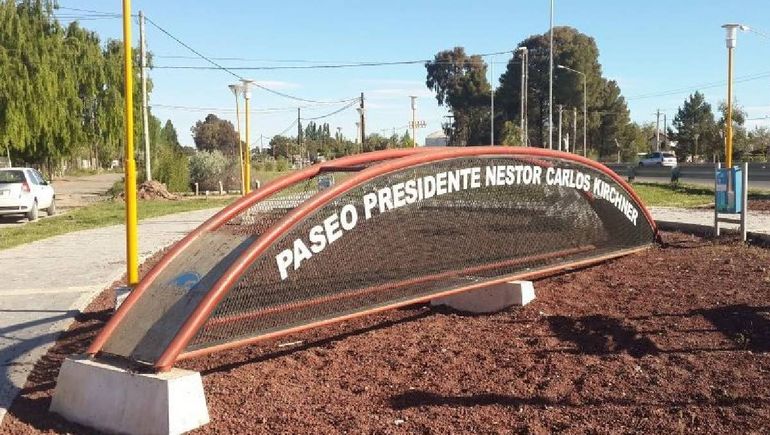 El paseo Néstor Kichner fue inaugurado tras la muerte del expresidente en 2010.