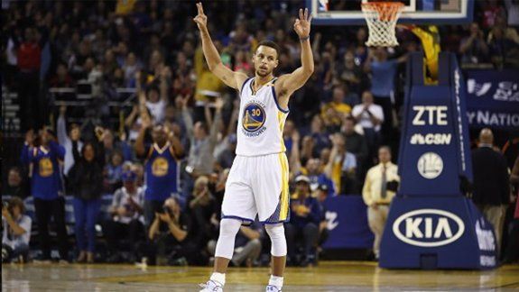 nuevo record de curry: metio 13 triples en un partido