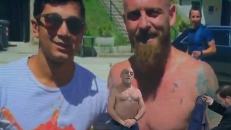 Video: Pagani se desnudó al aire para comparar su físico con el De Rossi