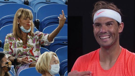 El insólito momento que vivió Nadal con una mujer en Australian Open