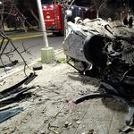 Impactante choque en la Plaza de las Banderas: quedaron cuatro personas hospitalizadas
