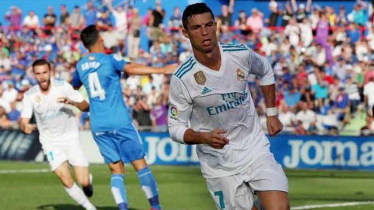 Cristiano Ronaldo salvó al Real sobre la hora en Getafe