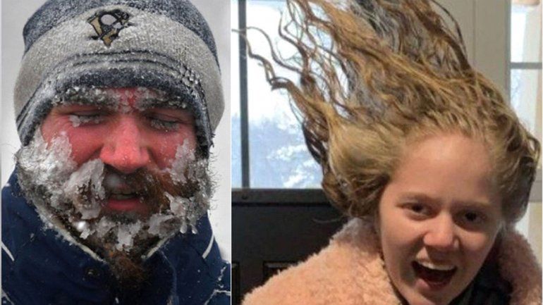 La ola polar congela agua hirviendo y pone los pelos de punta