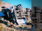 Dos vuelcos en menos de 48 horas en la Ruta  237: un camionero quedó atrapado