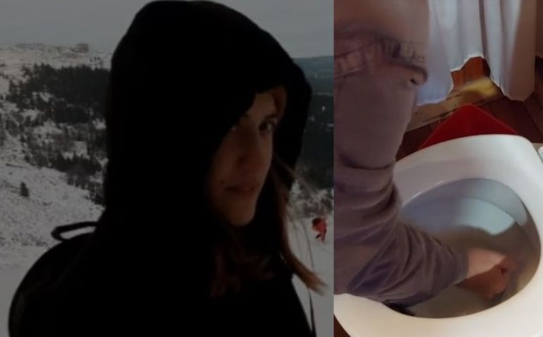 TikTok: la ola polar de Neuquén congeló un inodoro y se hizo viral