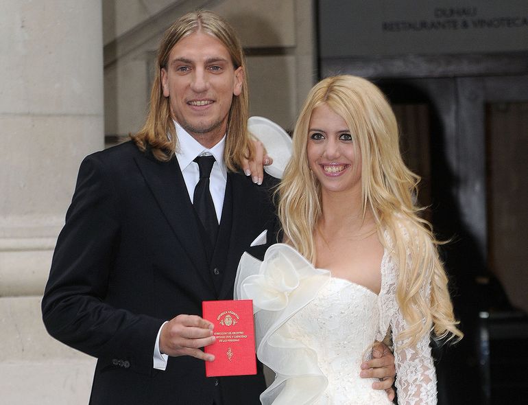 Wanda Nara en su casamiento con Maxi López Wanda Nara en su casamiento con Maxi López