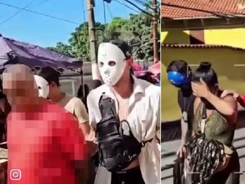 Policías disfrazados para operativos en el Carnava de Brasil.