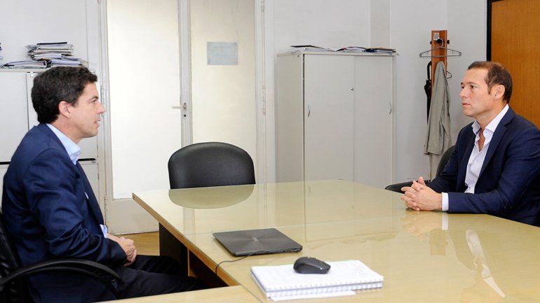 El gobernador Gutiérrez y el subsecretario de Recursos Hídricos de la Nación