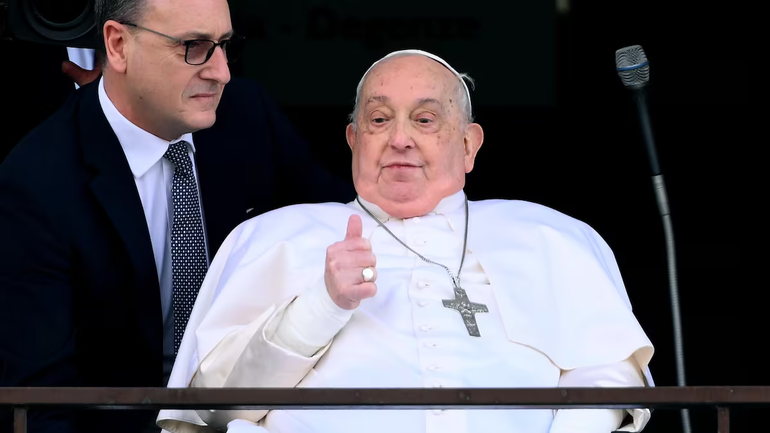 El Papa junto a Strapetti este domingo. El Papa junto a Strapetti este domingo.