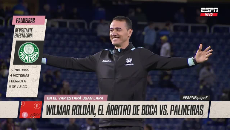 Wilmar Roldán en la previa del partido entre Boca y Palmeiras en La Bombonera. 