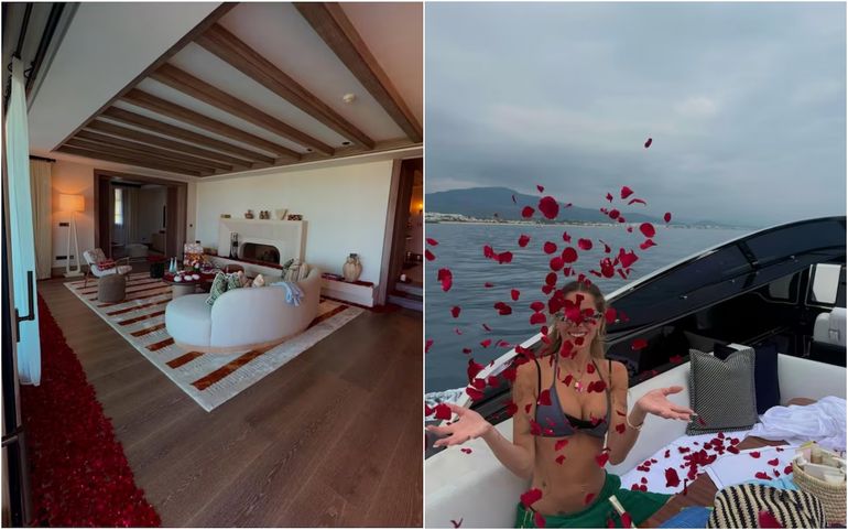 Las vacaciones de Rodrigo de Paul y Tini Stoessel