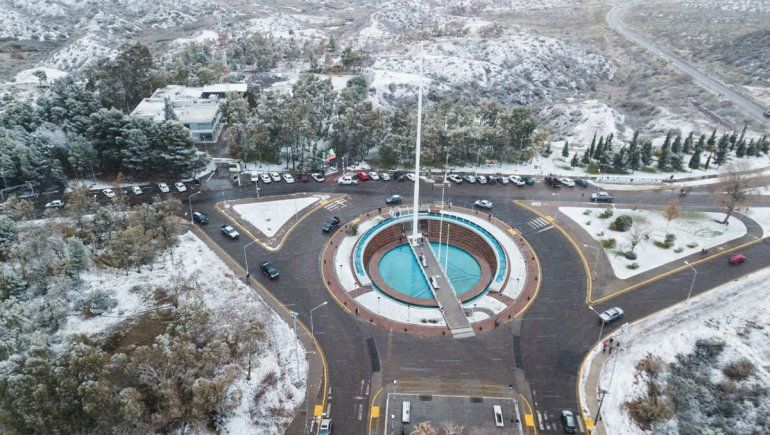 La nieve en el Alto Valle desde el drone de LMN