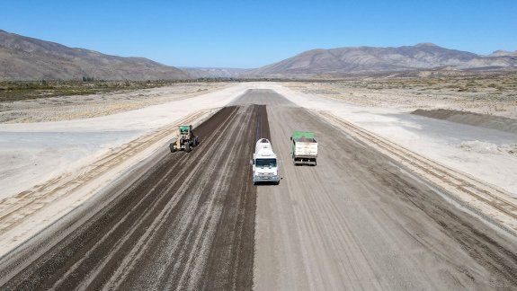 Así avanzan las obras en el aeródromo de Chos Malal