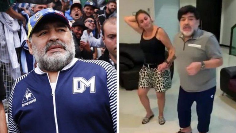 Apareció un video de Maradona bailando desnudo