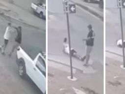 La secuencia de la golpiza que recibió el jubilado. La secuencia de la golpiza que recibió el jubilado.