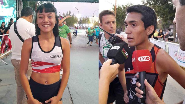 Brisa Trecanao y Bruno Lefian repitieron victoria en los cuatro kilómetros de La Corrida.