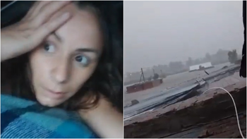 bahia blanca tormenta lluvia 07032025 -familia en el techo-