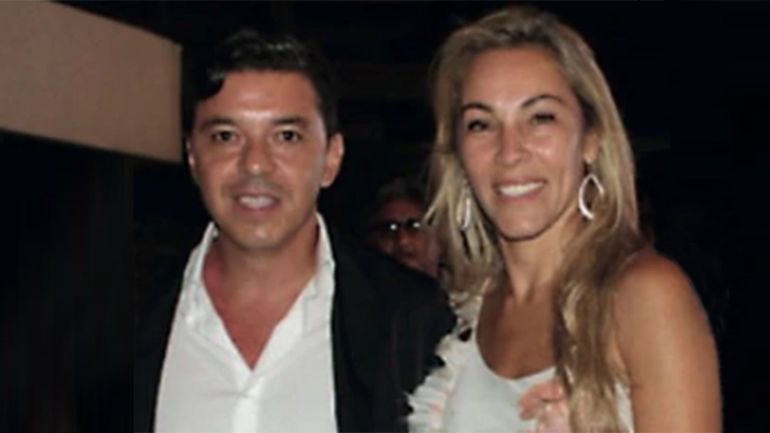 Marcelo Gallardo y Geraldine.