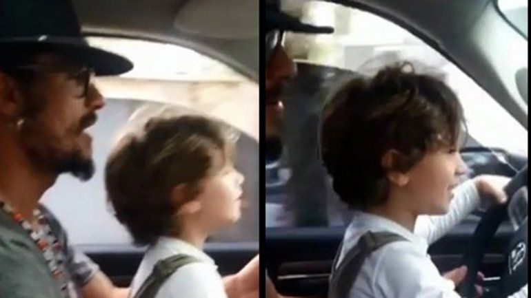 Daniel Osvaldo dejó manejar a su hijo Morrison y estalló la polémica