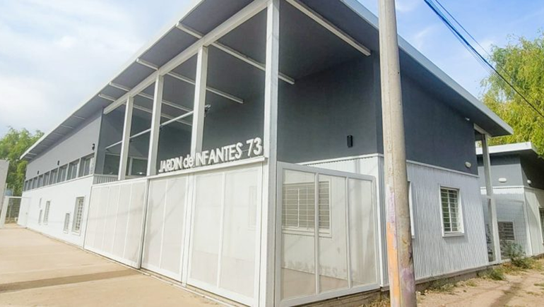 Plottier: está casi lista la obra del Jardín 73 de barrio Los Álamos