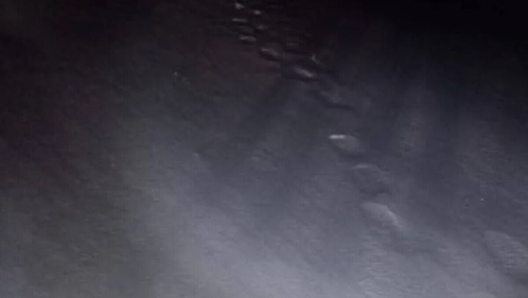 Huellas del turista brasileño que se perdió en Santa Cruz.