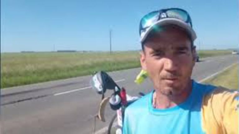 El runner de Chascomús fue contando su travesía en las redes sociales. El runner de Chascomús fue contando su travesía en las redes sociales.