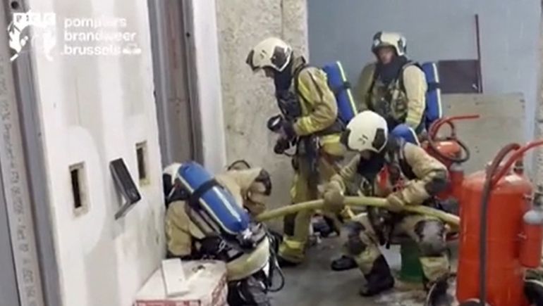 Seis trabajadores murieron en el hueco de un ascensor en medio de un incendio en Bélgica.&nbsp;