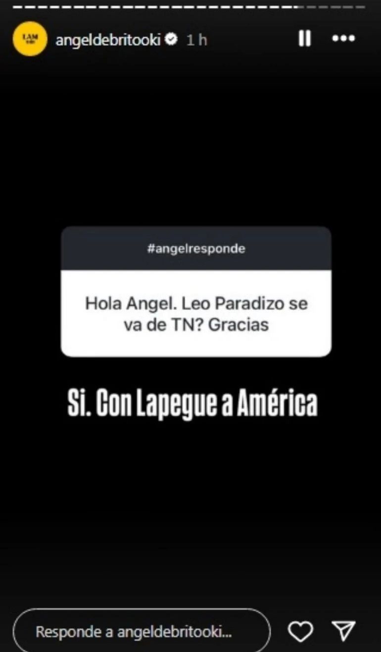 Ángel de Brito anunció quién será el nuevo panelista de Sergio Lapegüe Ángel de Brito anunció quién será el nuevo panelista de Sergio Lapegüe