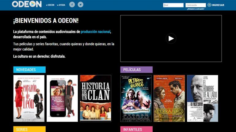 Ya está en línea Odeon, el Netflix argentino