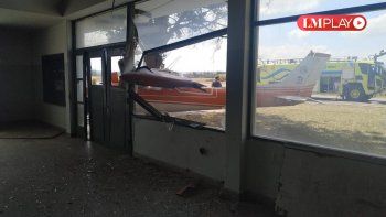 El momento del accidente del Cessna en el Aeroclub de Neuquén