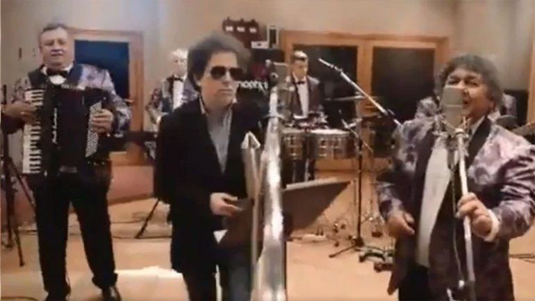 Calamaro grabó con Los Palmeras: se filtró el video