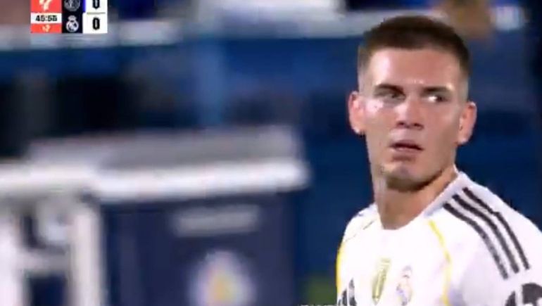 ⁠El fuerte enojo de Franco Mastantuono con un compañero durante un partido del Real Madrid