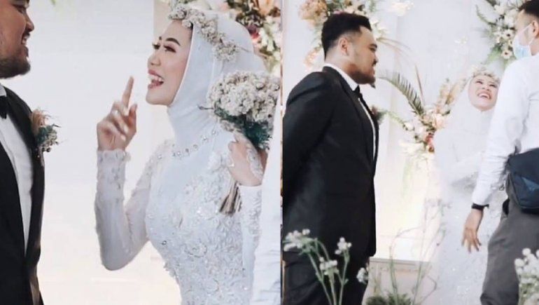 Una novia le pidió a su recién esposo que le permitiera abrazar a su exnovio "por última vez" y se viralizó en TikTok.