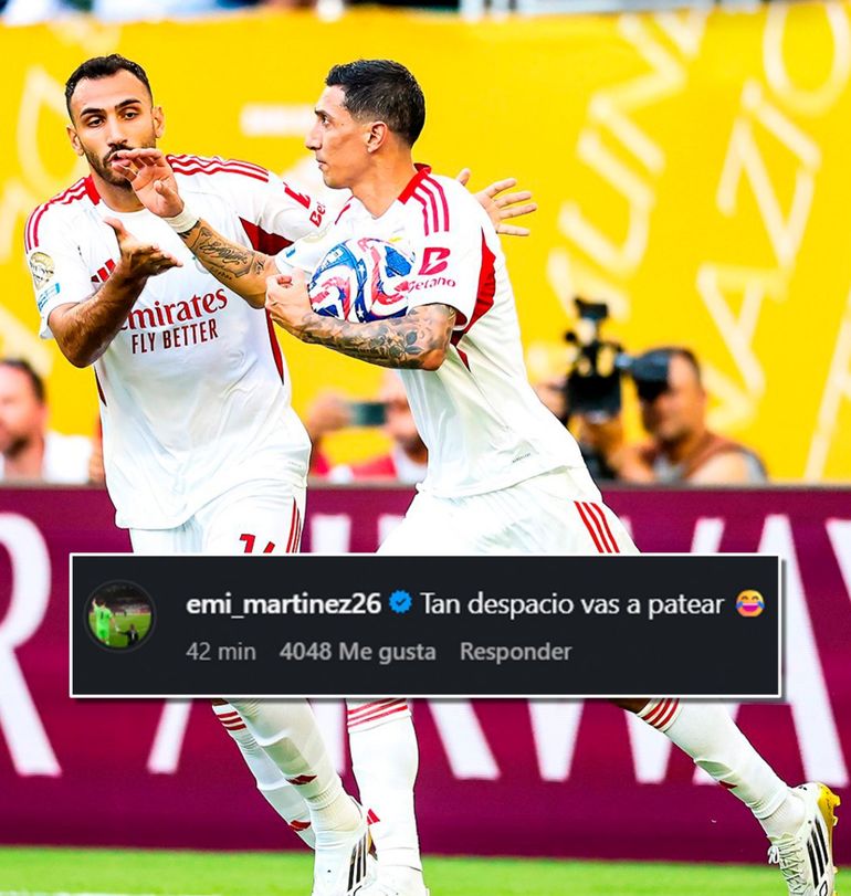 El comentario que le dejó el Dibu Martínez a Ángel Di María El comentario que le dejó el Dibu Martínez a Ángel Di María